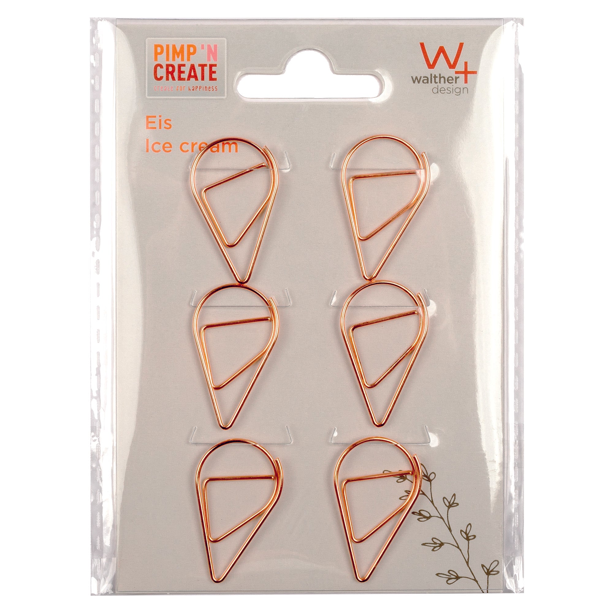 metal-paper clips, PAC, design ice cream cone, copper