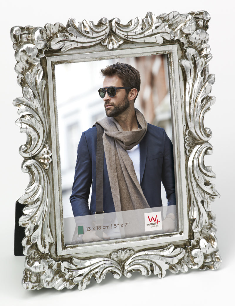 Saint Germain portrait frame 13x18, silver