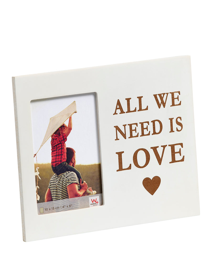 Dreams portrait frame, 10x15 cm, white, with lettering