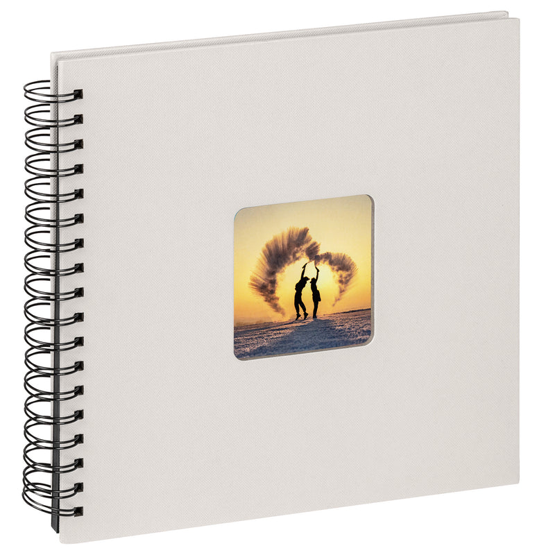 spiral bound album Fun Wedding creme white, 26x25 cm
