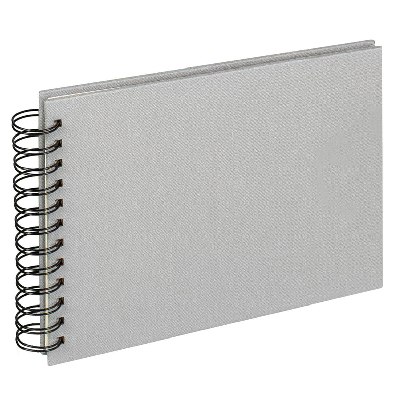 Wire-O linnen album Cloth 23x17 cm grijs