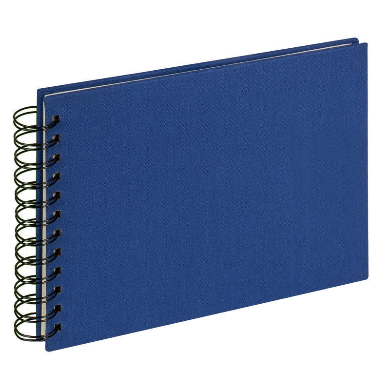 Wire-O linnen album Cloth 23x17 cm blauw