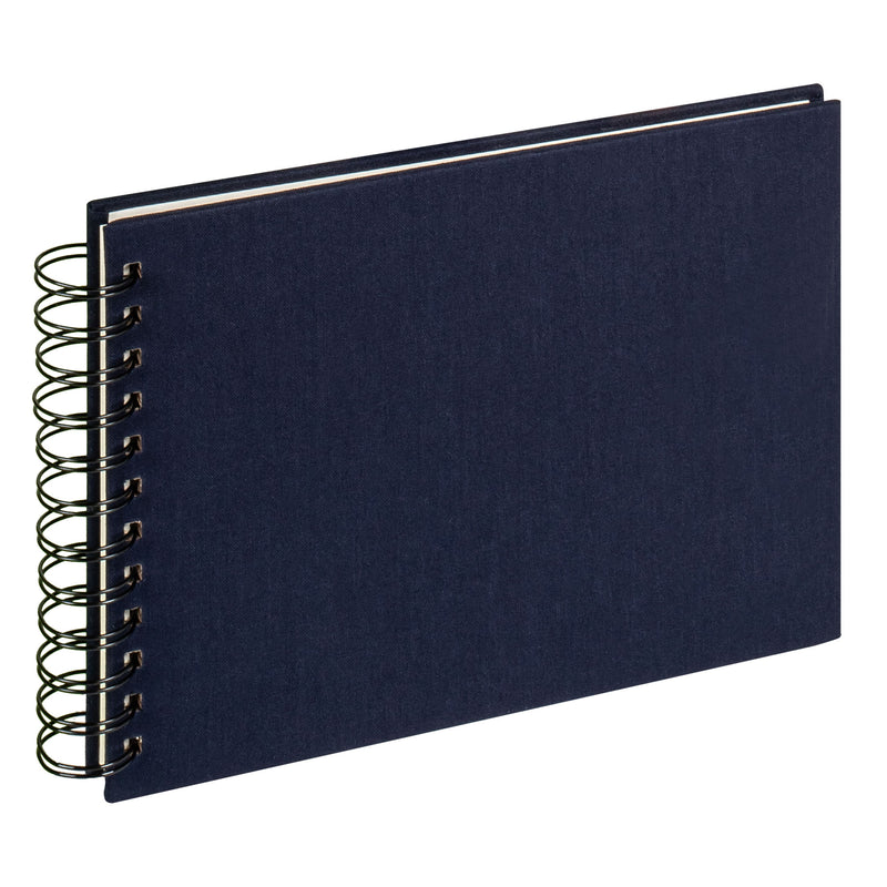 Wire-O linnen album Cloth 23x17 cm donkerblauw