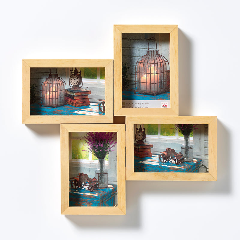 Rustic gallery frame, 4 X 10x15 cm, nature
