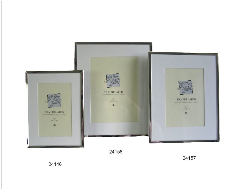 Fotolijst silverplated passe-partout