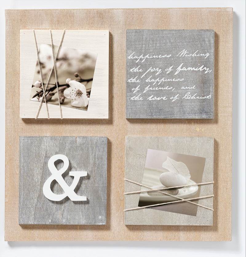 Bella gallery frame, brown, with card holder for 2 photos