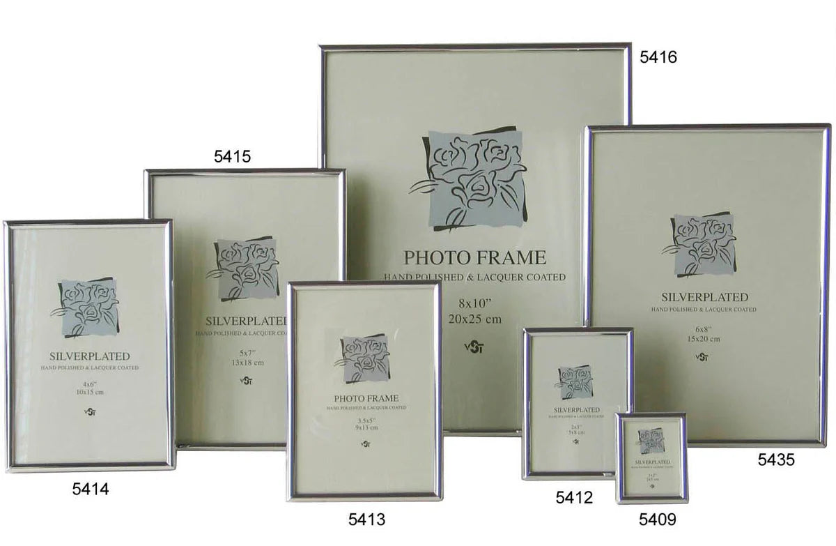 Fotolijst silverplated smal halfrond