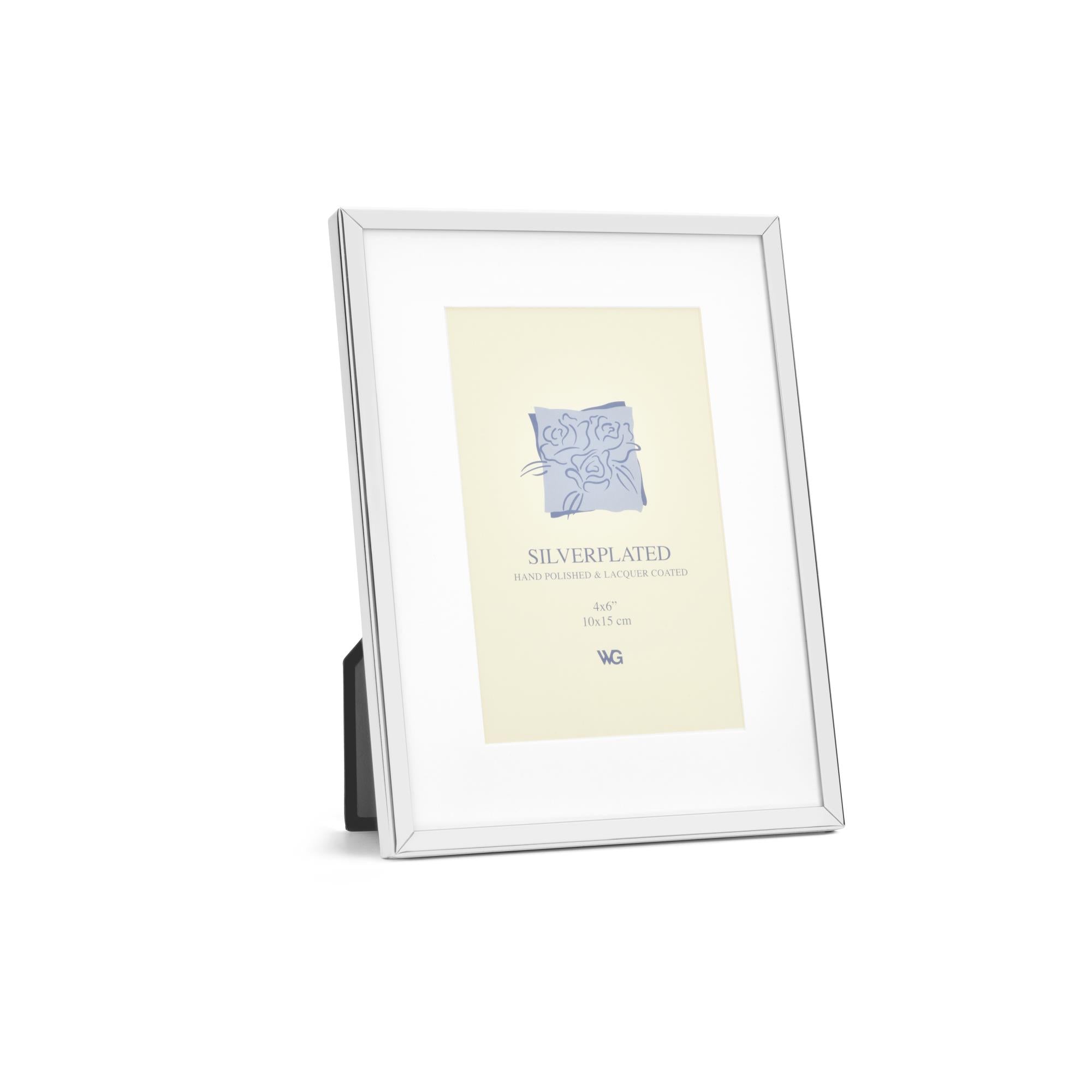 Fotolijst silverplated passe-partout