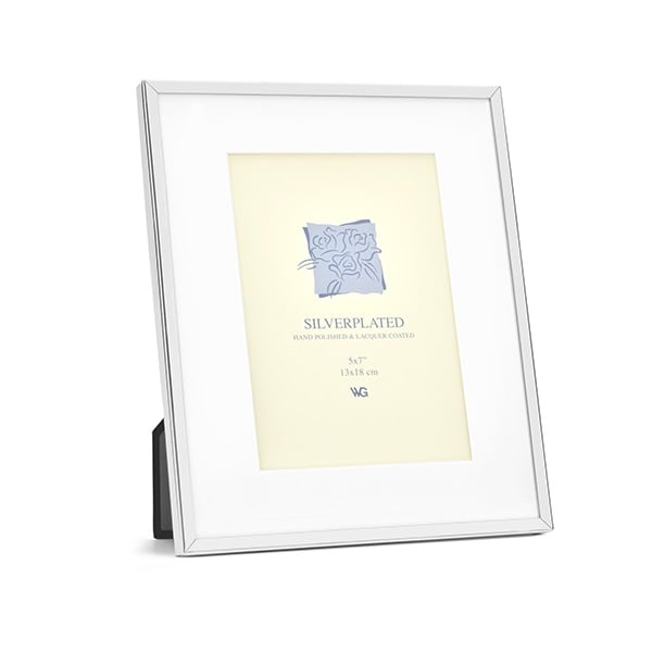 Fotolijst silverplated passe-partout