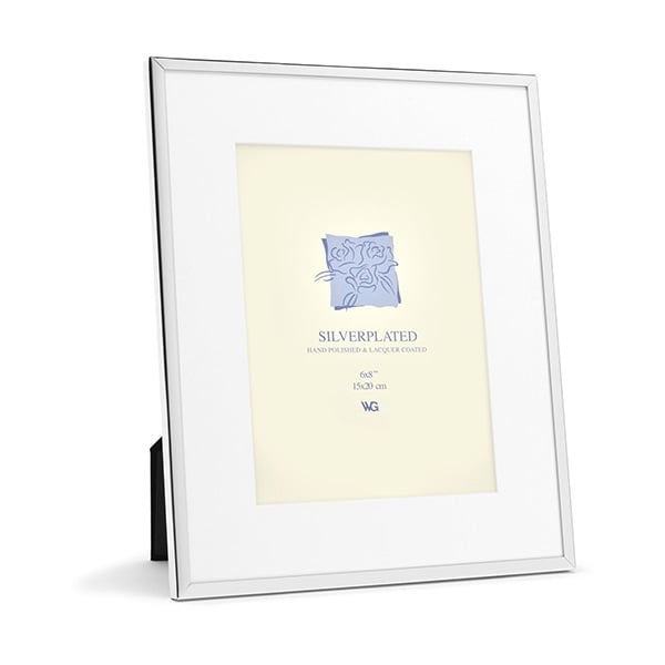Fotolijst silverplated passe-partout