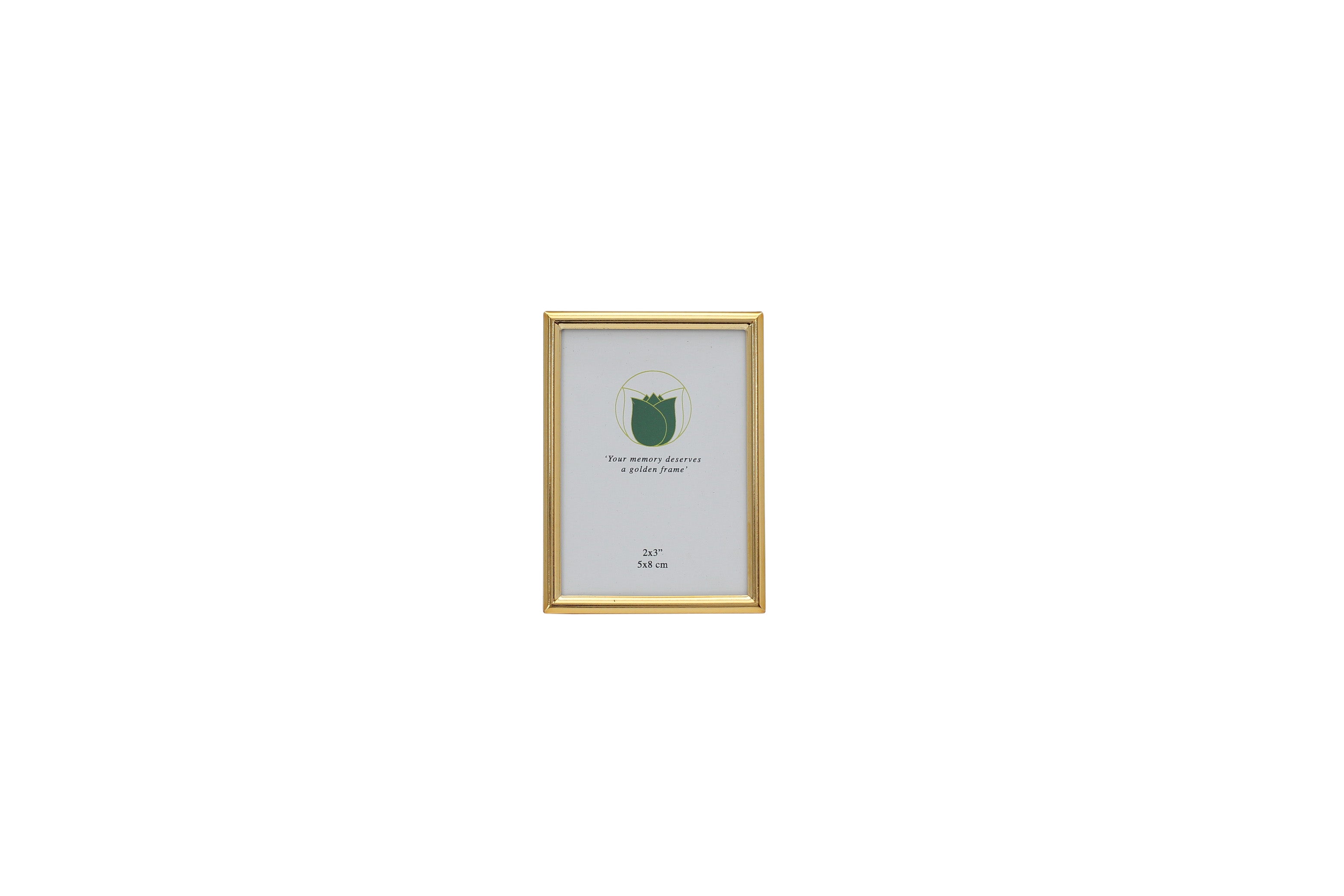 Fotolijst goudkleur smal 6x9cm.