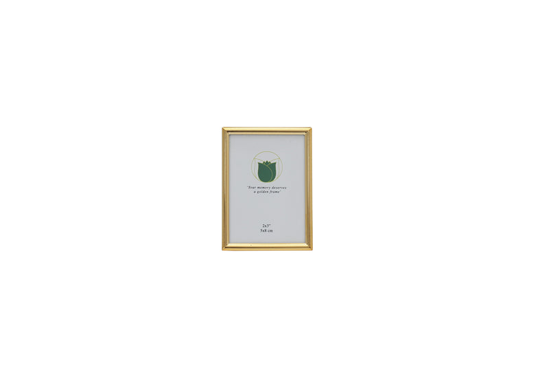 Fotolijst goudkleur smal 6x9cm.