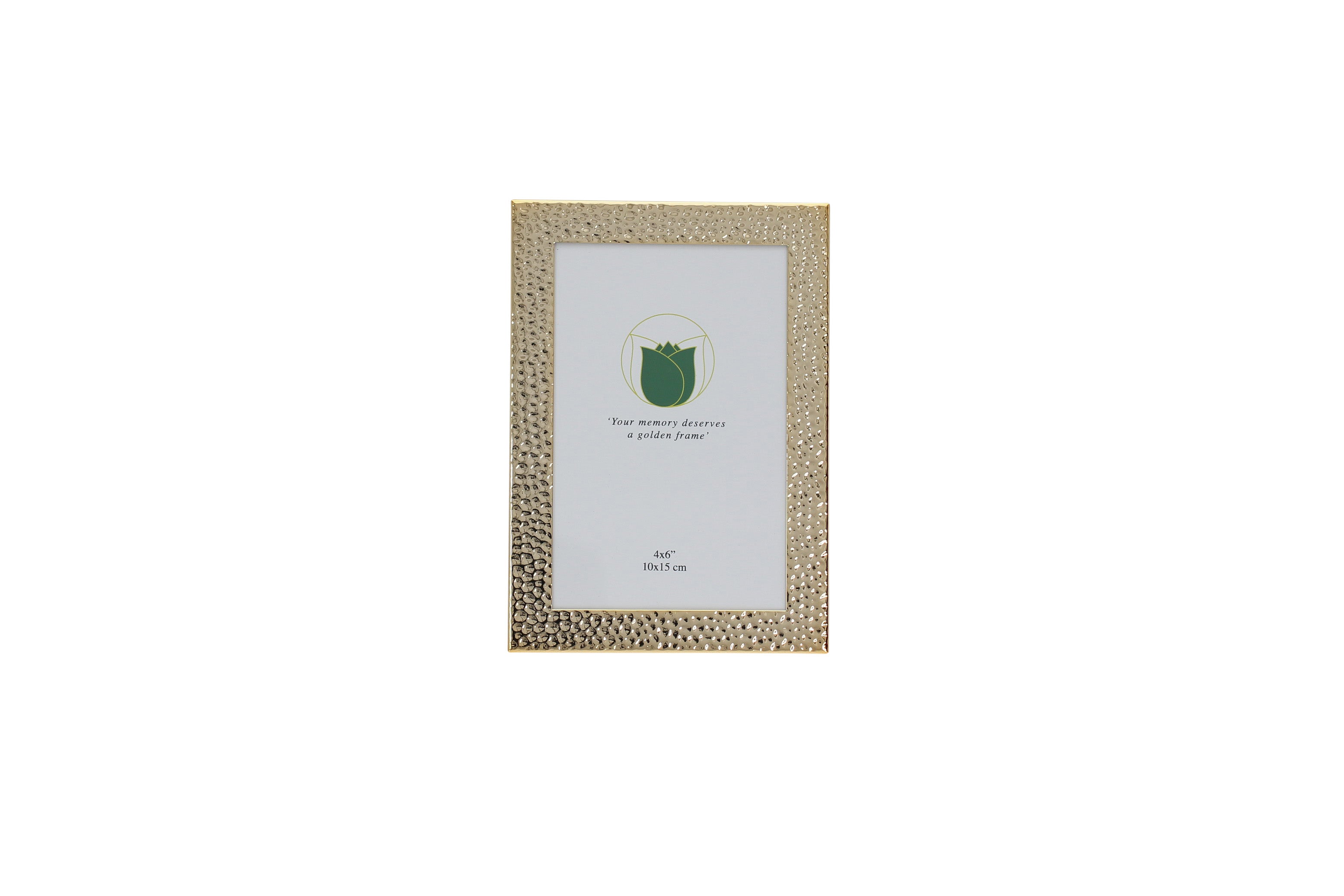 Fotolijst goudkleur hamerslag 10x15cm.