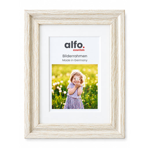 alfo. Lübeck Wit met houtnerf 10x15 cm – vooraanzicht