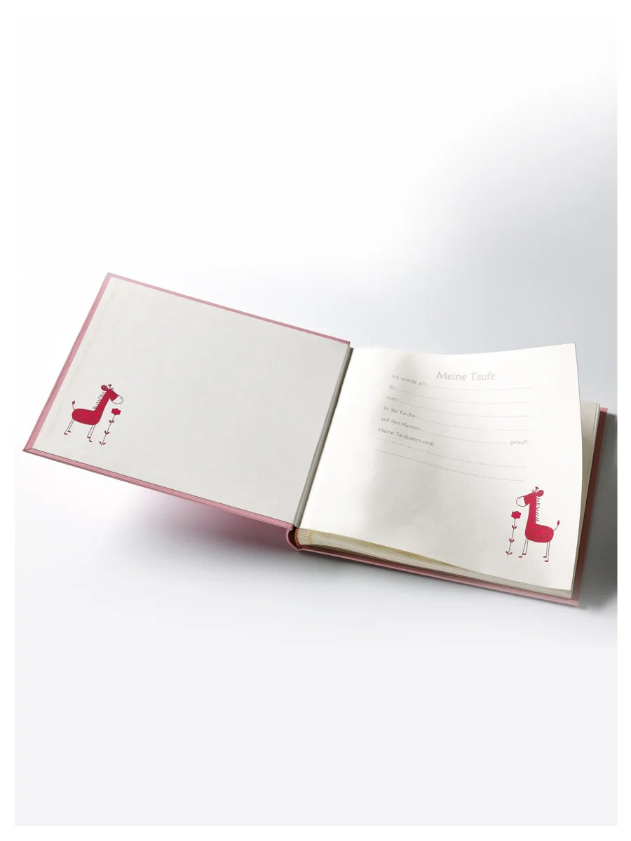 baby album "Meine Taufe" Baby Animal pink [Duitse tekst]