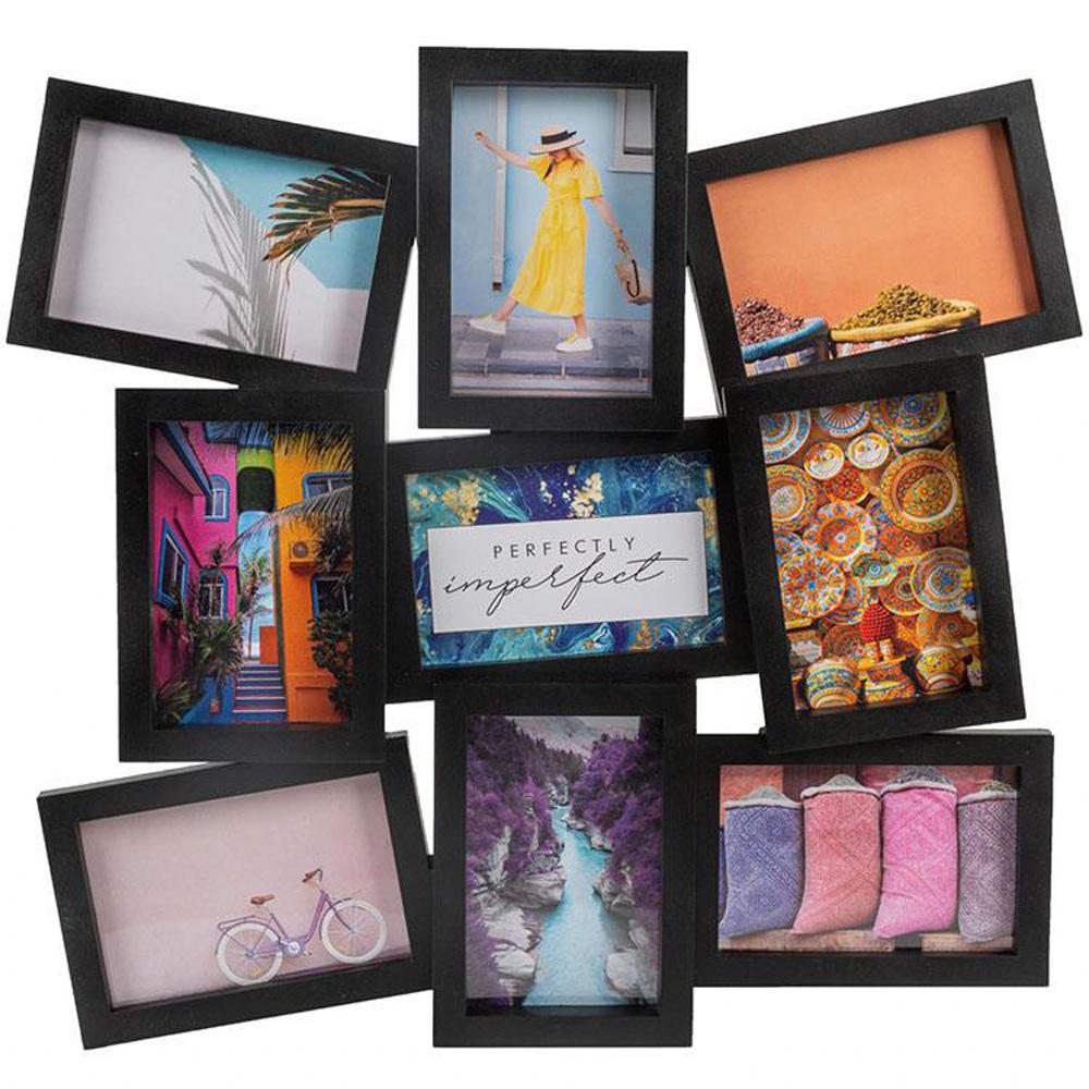 Fotolijst - Henzo - Daisy Gallery - Collagelijst voor 9 foto's - Fotomaat 10x15 cm - Zwart