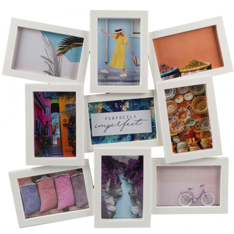 Fotolijst - Henzo - Daisy Gallery - Collagelijst voor 9 foto's - Fotomaat 10x15 cm - Wit