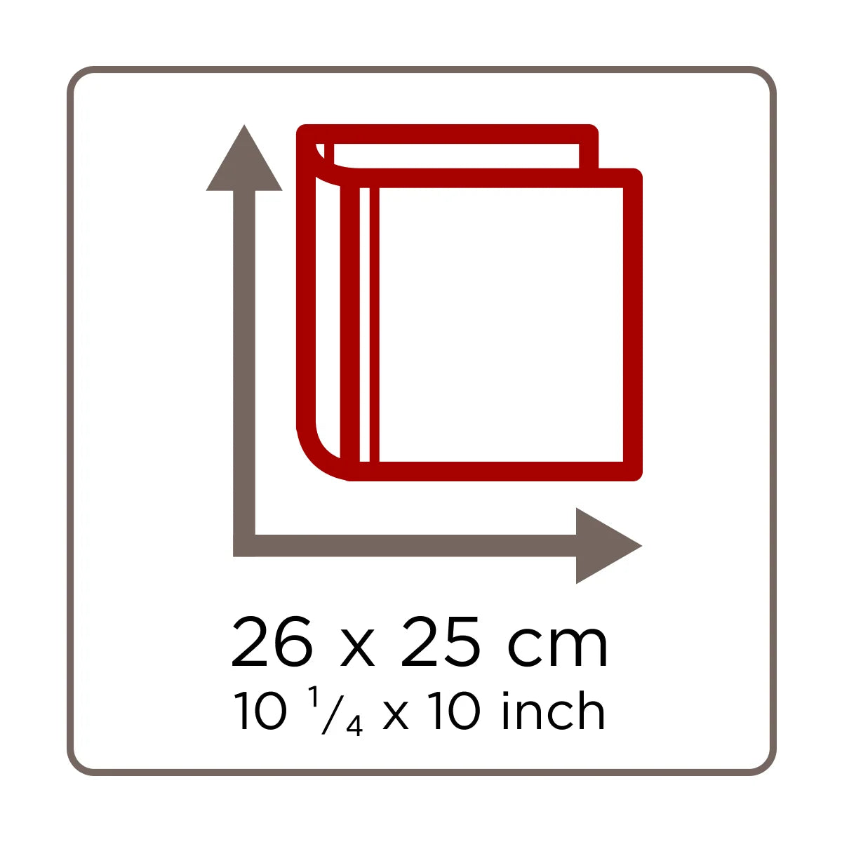 Design album Buddha, 26x25 cm, red