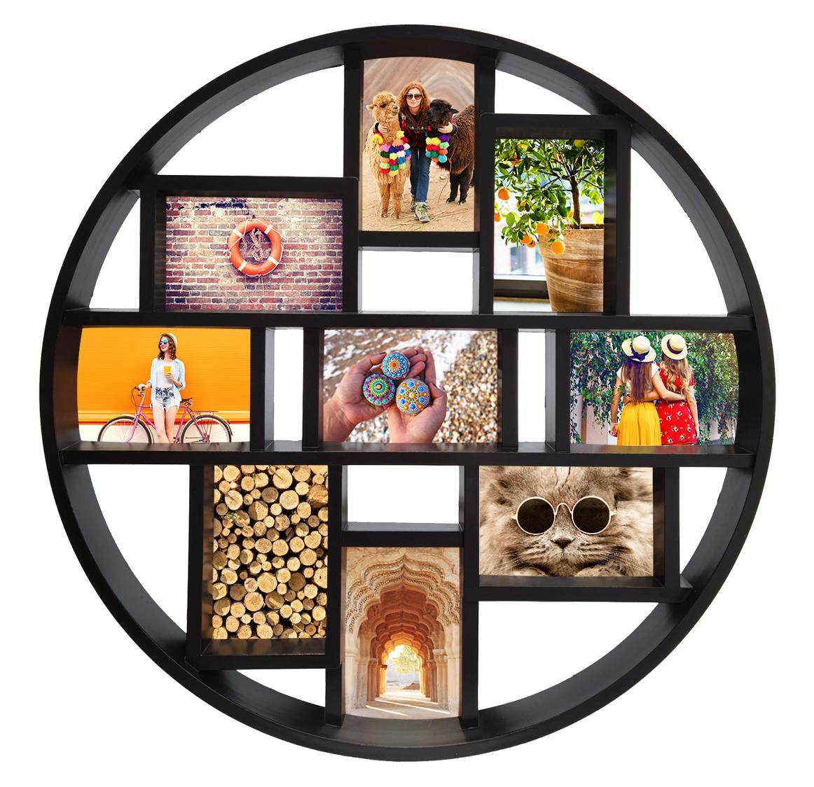 Fotolijst - Henzo - Discus Gallery - Collagelijst voor 9 foto's - Fotomaat 10x15 cm - Zwart