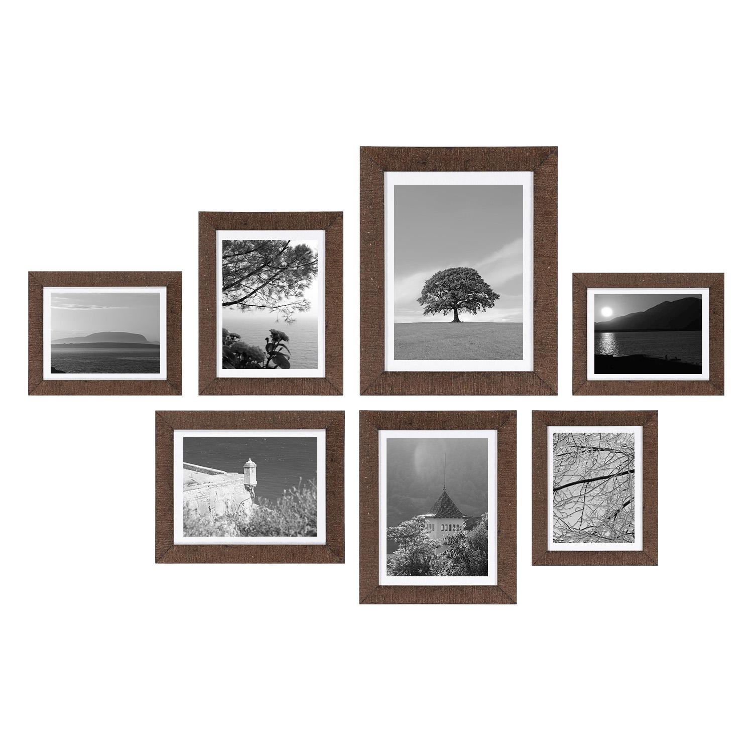 Fotolijst - Henzo - Driftwood - Fotowand - 7 lijsten - Donkerbruin
