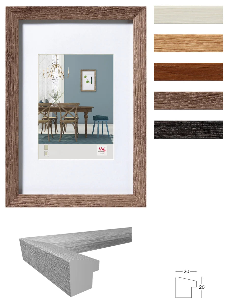 Fiorito hout 20x30 donkergrijs