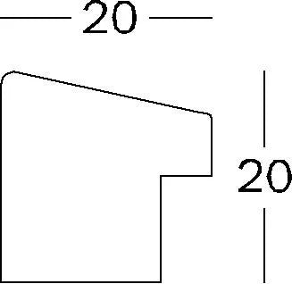 Fiorito hout 20x30 donkergrijs