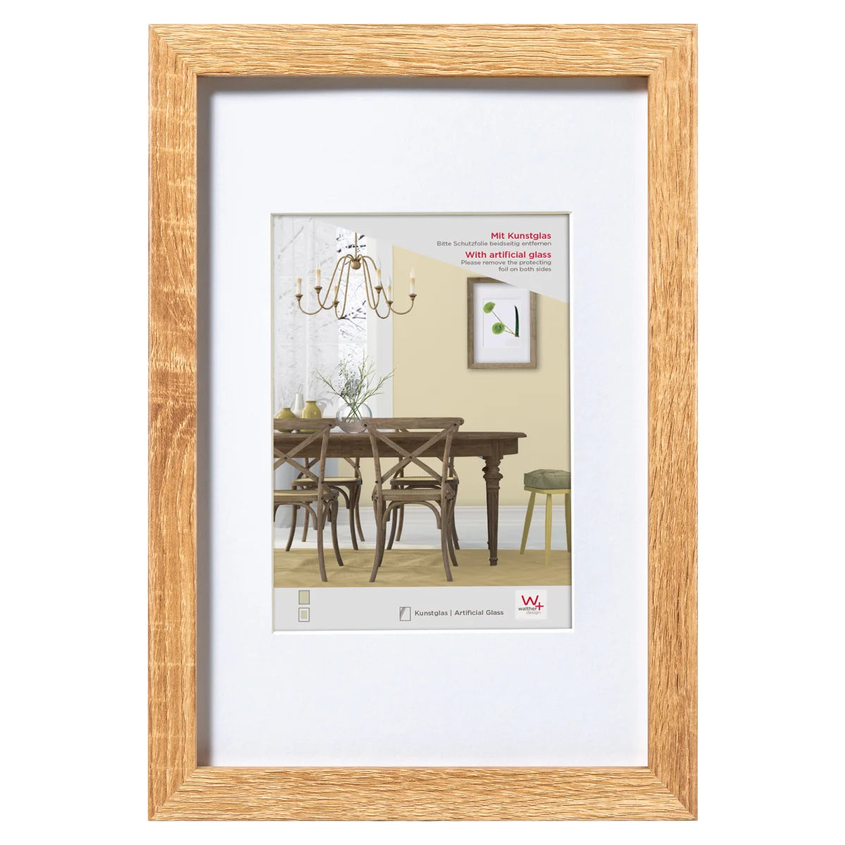 Fiorito houten fotolijst met acryl 40x50 licht eiken