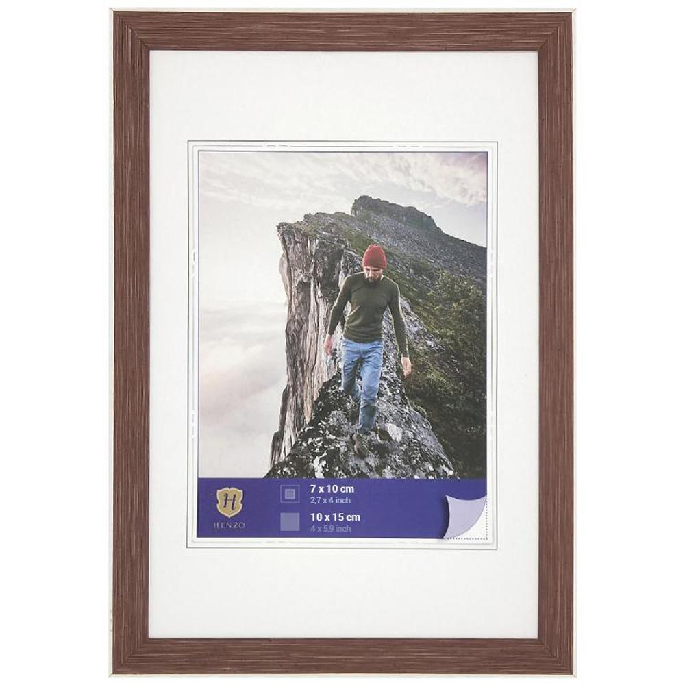 Fotolijst - Henzo - Edge - Fotomaat 10x15 cm - Roodbruin