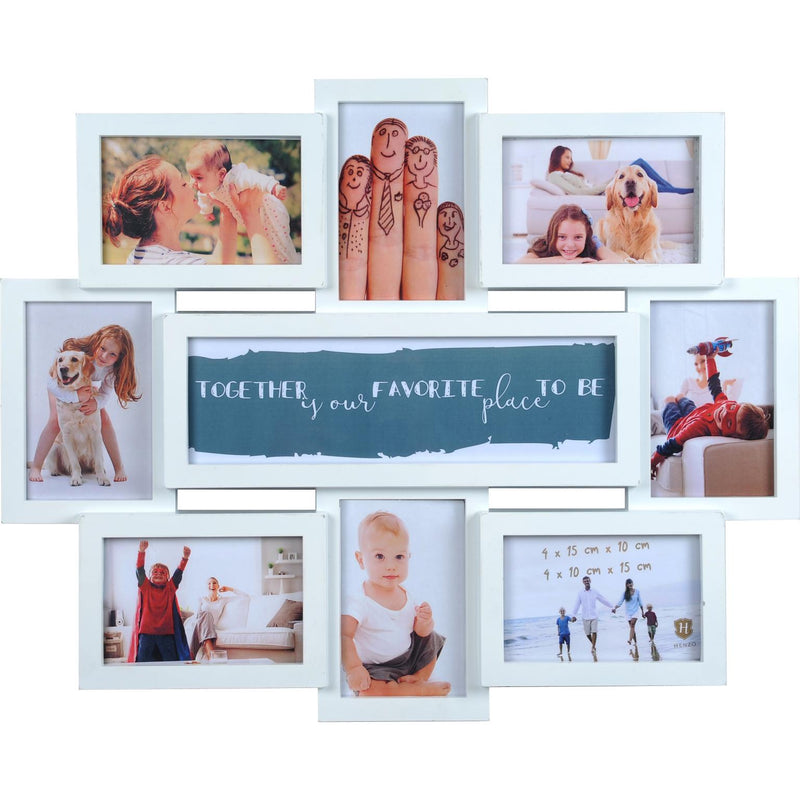Fotolijst - Henzo - Friends Gallery - Collagelijst voor 8 foto's - Fotomaat 10x15 cm - Wit