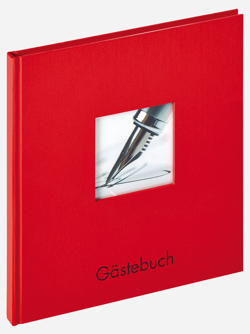 Gastenboek "Fun" 23x25 cm rood