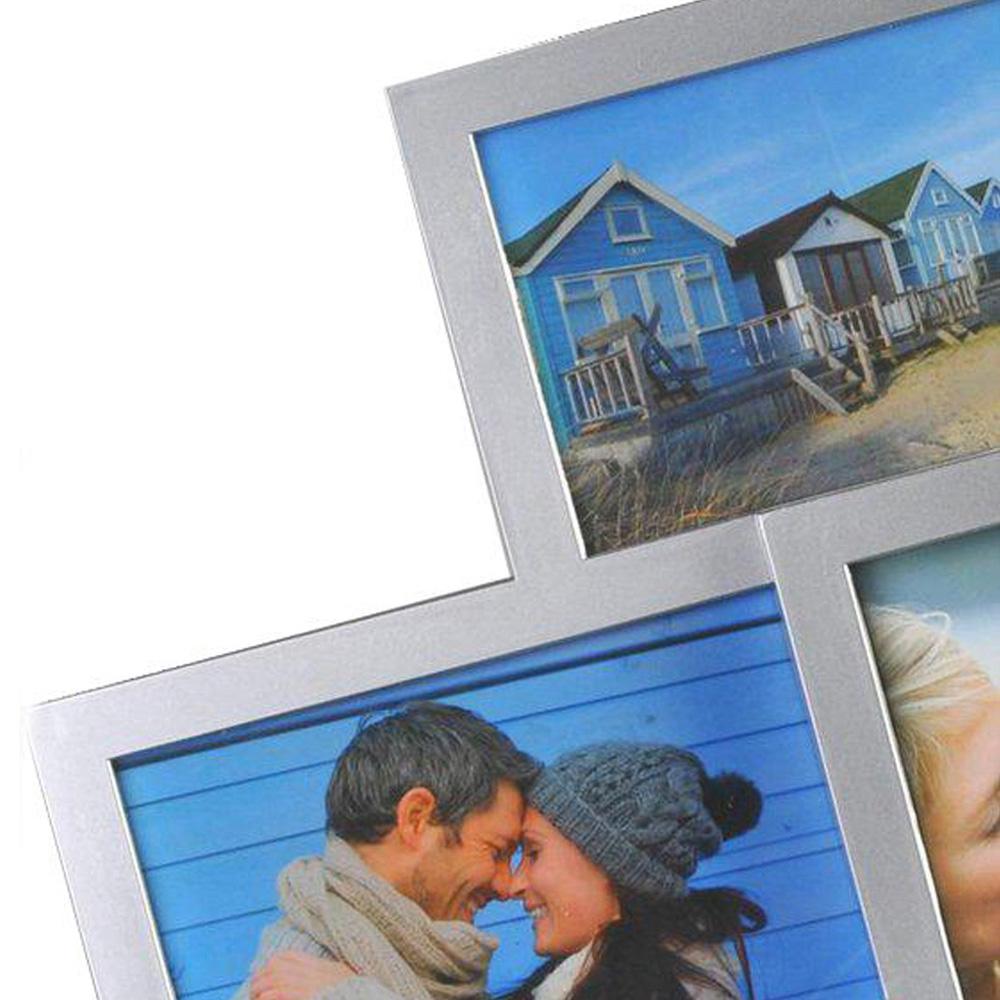 Fotolijst - Henzo - Holiday Gallery - Collagelijst voor 10 foto's - Fotomaat 10x15 cm - Zilver