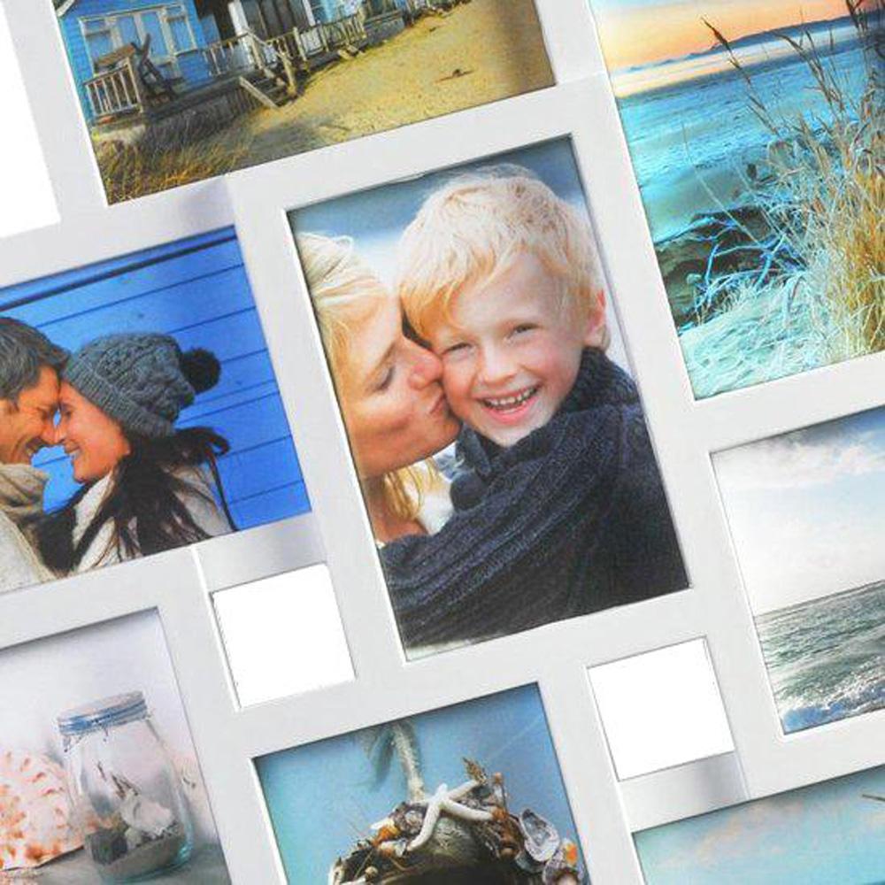 Fotolijst - Henzo - Holiday Gallery - Collagelijst voor 10 foto's - Fotomaat 10x15 cm - Wit