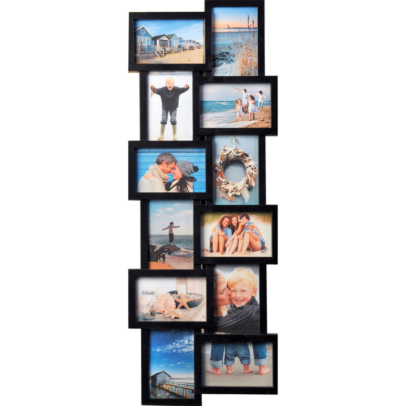 Fotolijst - Henzo - Holiday Gallery - Collagelijst voor 12 foto's - Fotomaat 10x15 cm - Zwart