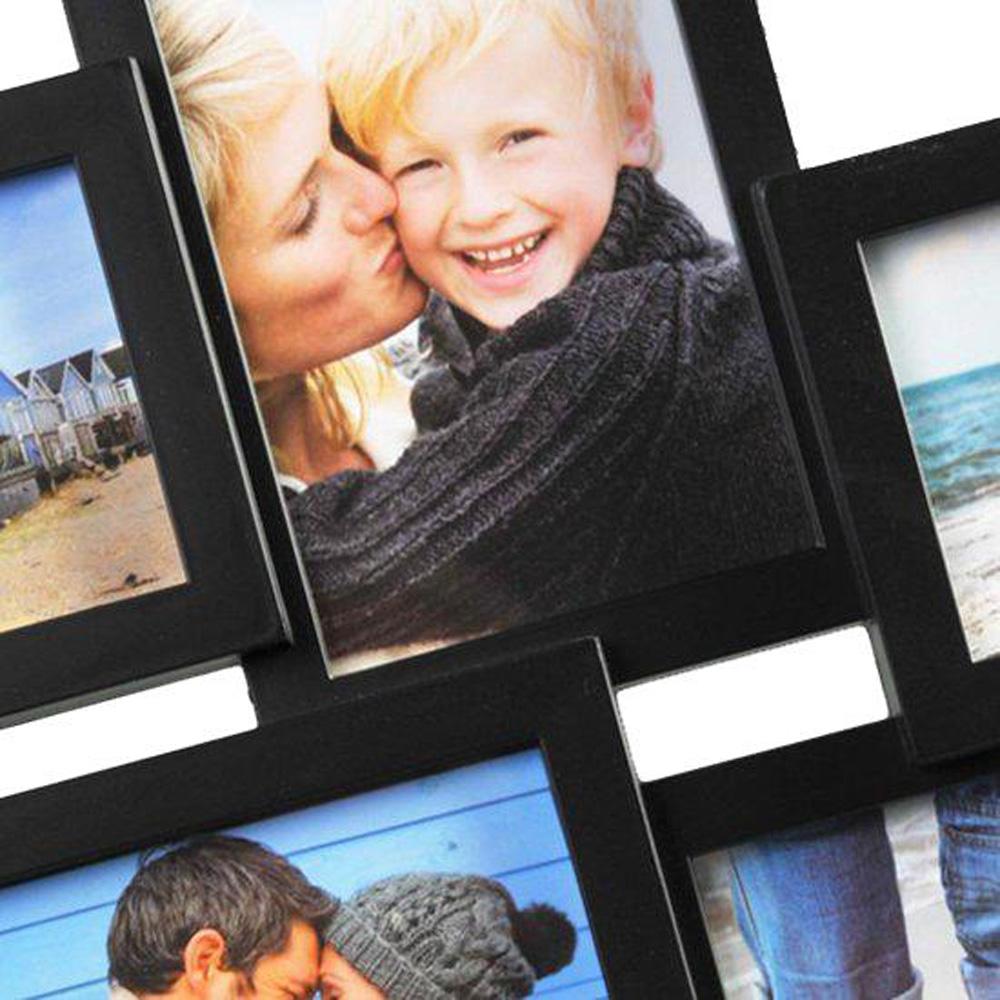 Fotolijst - Henzo - Holiday Gallery - Collagelijst voor 6 foto's - Fotomaat 10x15 cm - Zwart