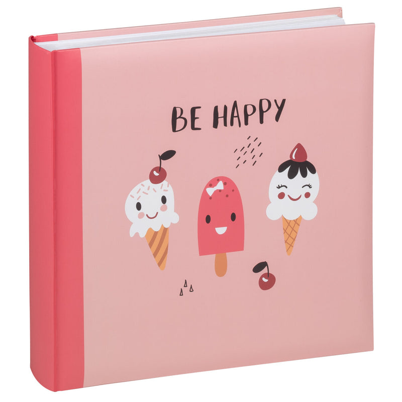 Kinderalbum Be Happy roze 26x25 cm