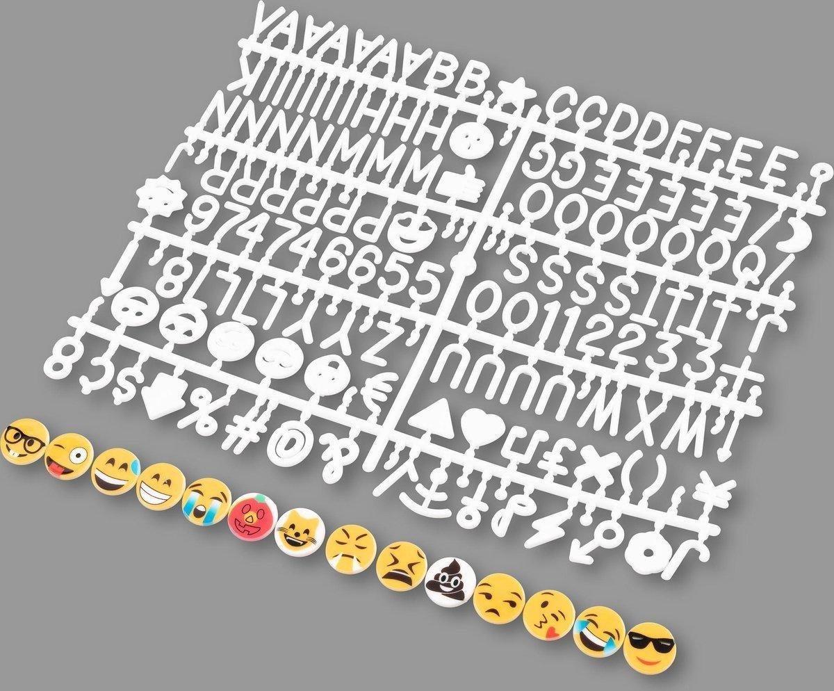 Letterbord - Henzo - Letterbord voor tekst en emoticons - Donkerbruin