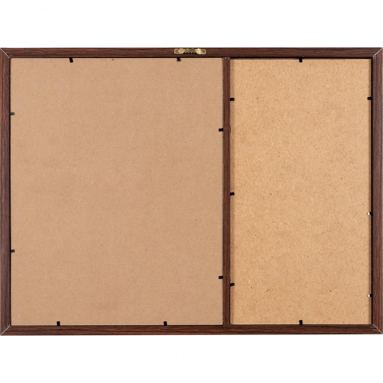 Letterbord - Henzo - Collagelijst voor 3 foto's plus tekst - Donkerbruin