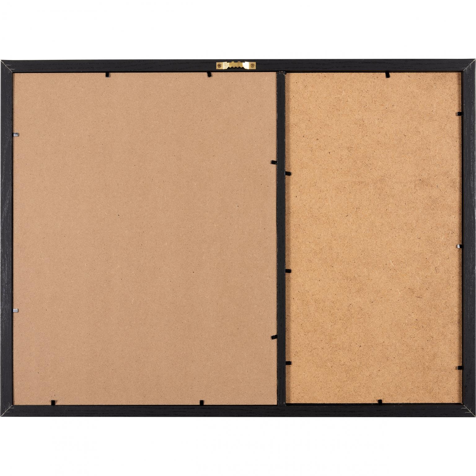 Letterbord - Henzo - Collagelijst voor 3 foto's plus tekst - Zwart