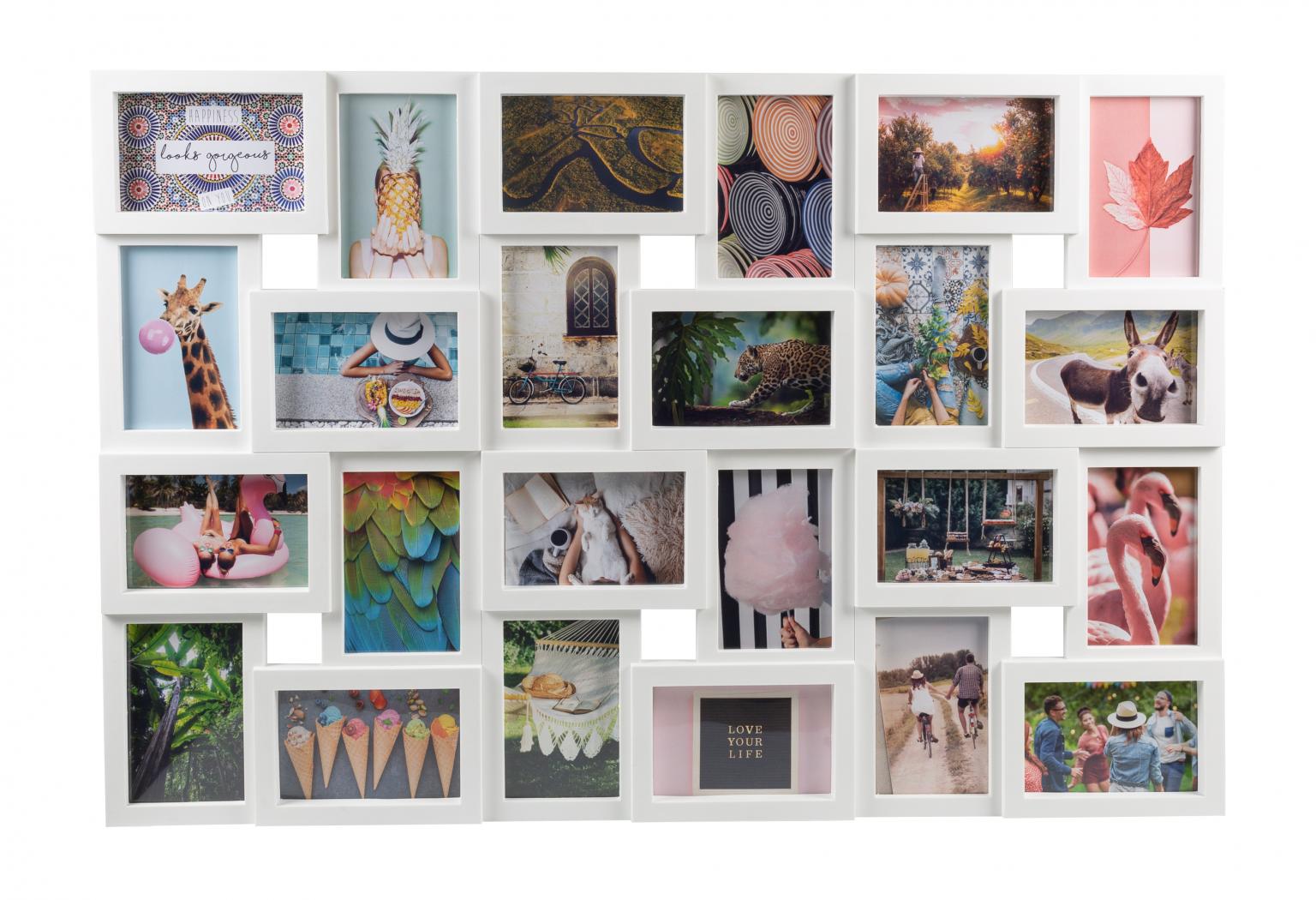 Fotolijst - Henzo - Magnolia Gallery - Collagelijst voor 24 foto's - Fotomaat 10x15 cm - Wit