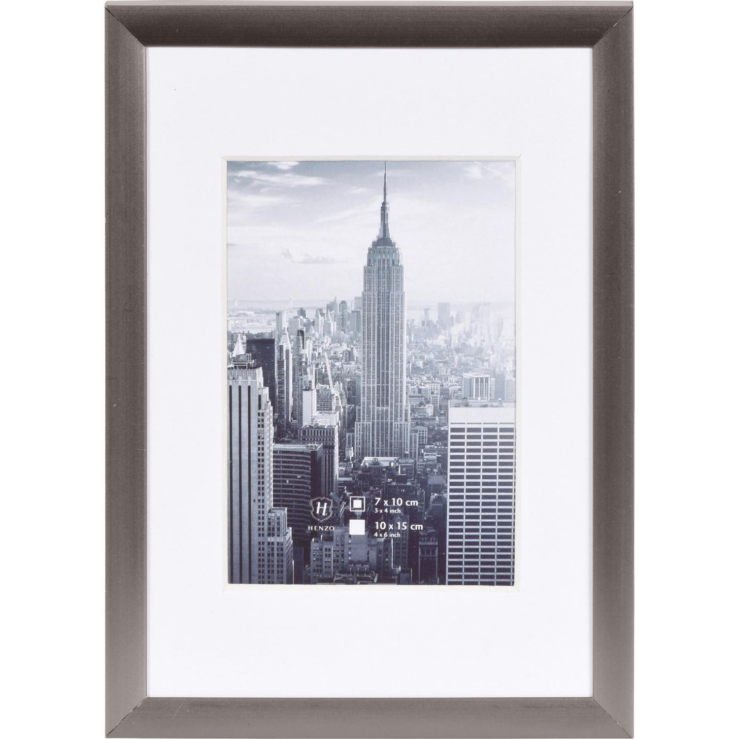 Fotolijst - Henzo - Manhattan - Fotomaat 10x15 cm - Donkergrijs