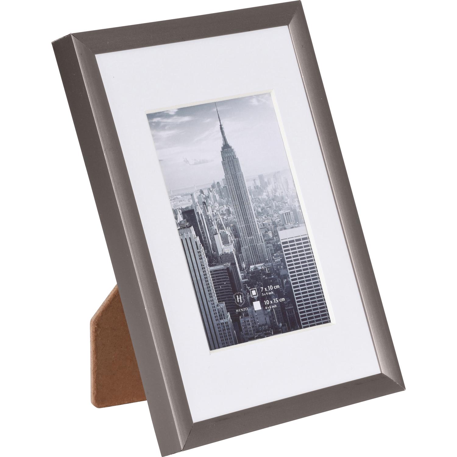 Fotolijst - Henzo - Manhattan - Fotomaat 10x15 cm - Donkergrijs