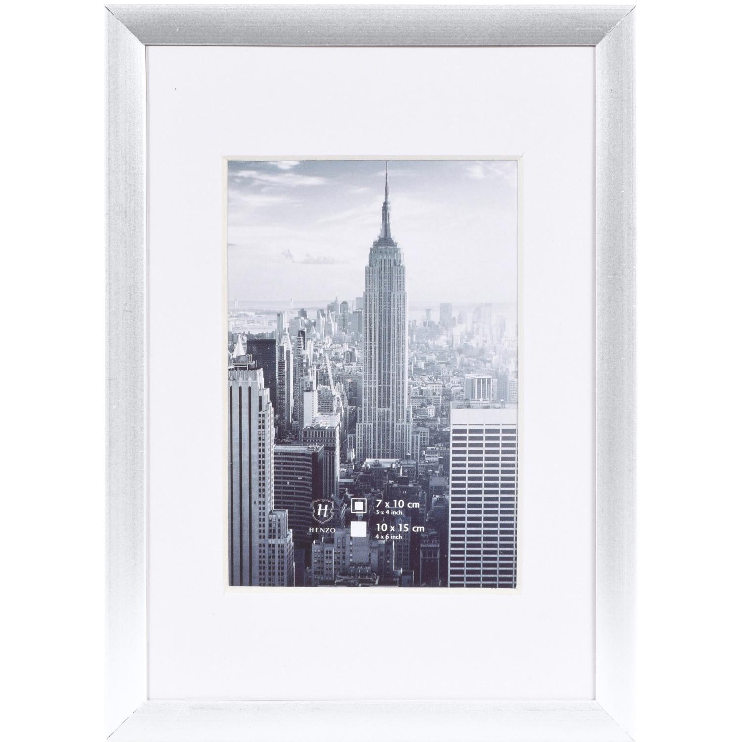 Fotolijst - Henzo - Manhattan - Fotomaat 10x15 cm - Zilver