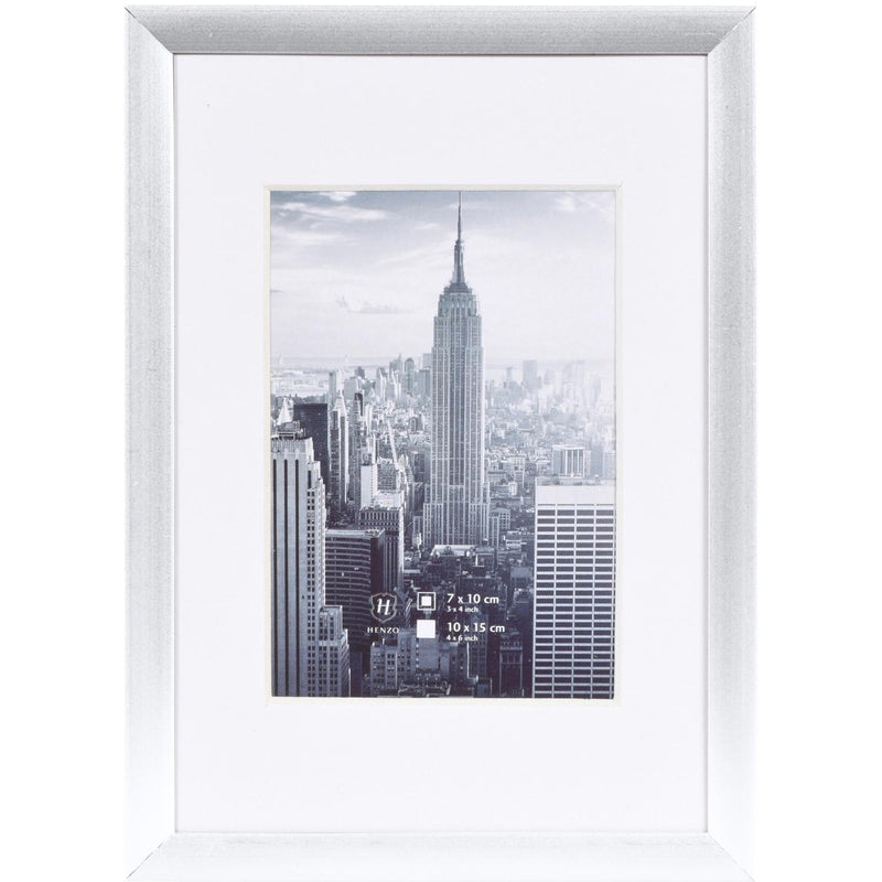 Fotolijst - Henzo - Manhattan - Fotomaat 10x15 cm - Zilver