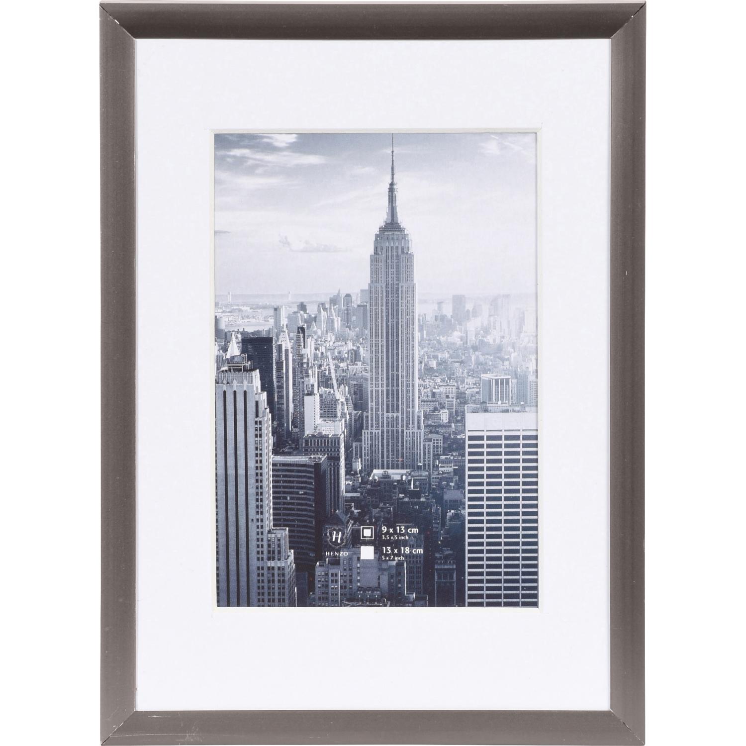 Fotolijst - Henzo - Manhattan - Fotomaat 13x18 cm - Donkergrijs