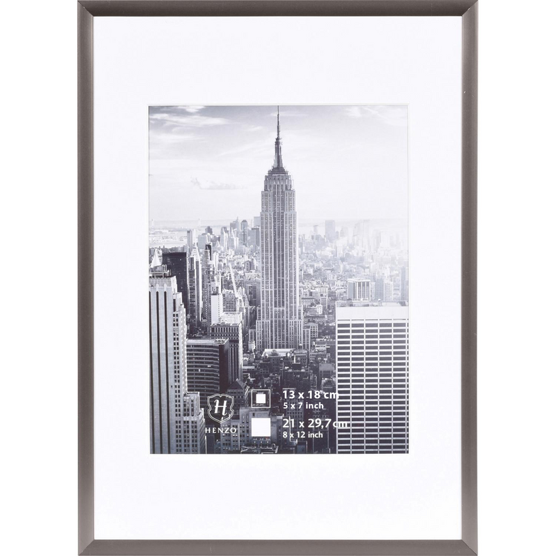 Fotolijst - Henzo - Manhattan - Fotomaat 21x29,7 [A4] Donkergrijs