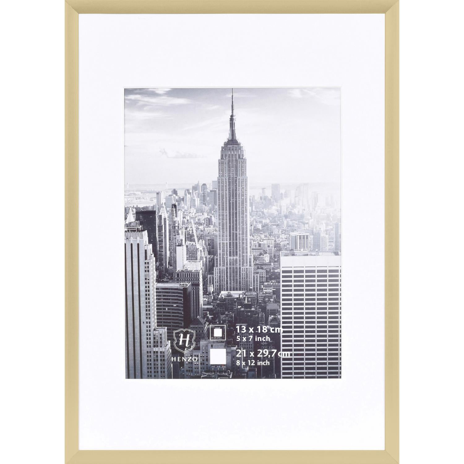 Fotolijst - Henzo - Manhattan - Fotomaat 21x29,7 [A4] Goud