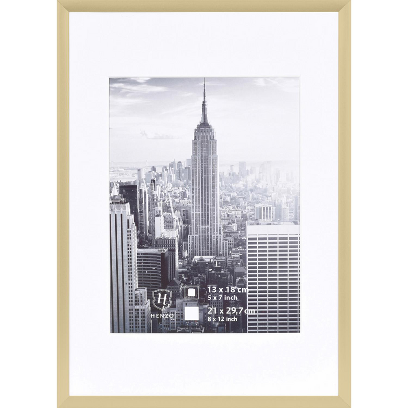 Fotolijst - Henzo - Manhattan - Fotomaat 21x29,7 [A4] Goud