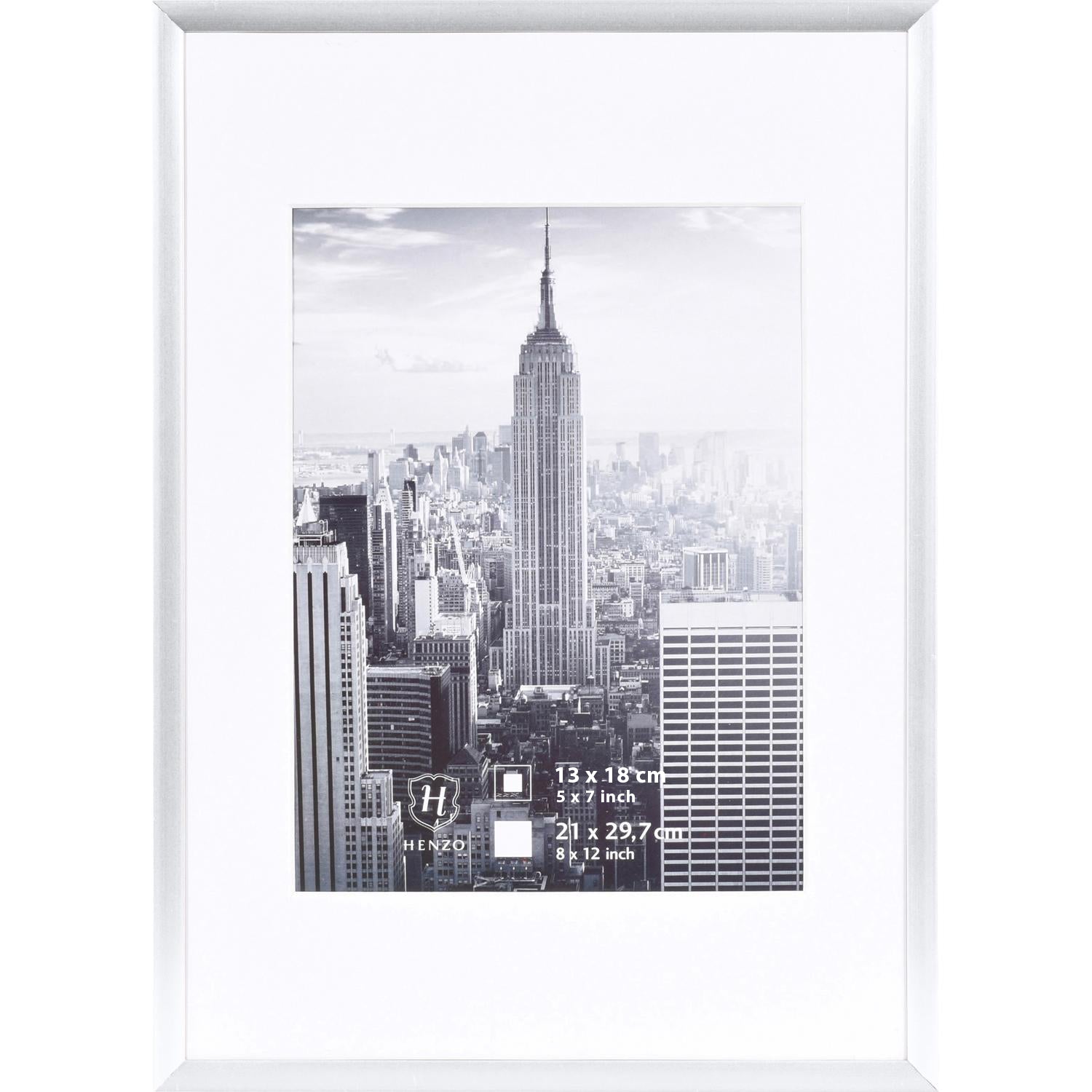 Fotolijst - Henzo - Manhattan - Fotomaat 21x29,7 [A4] Zilver