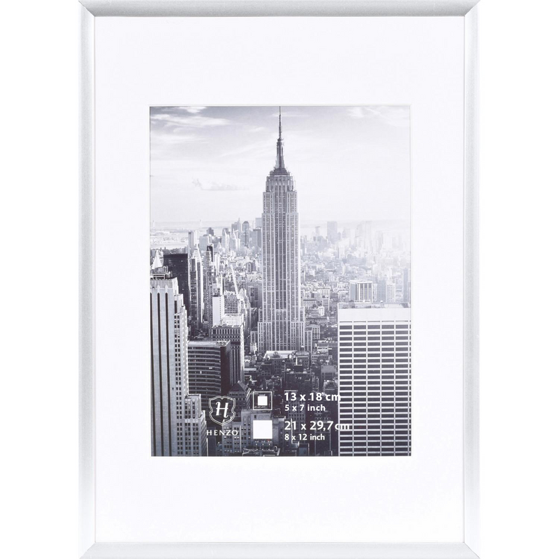 Fotolijst - Henzo - Manhattan - Fotomaat 21x29,7 [A4] Zilver