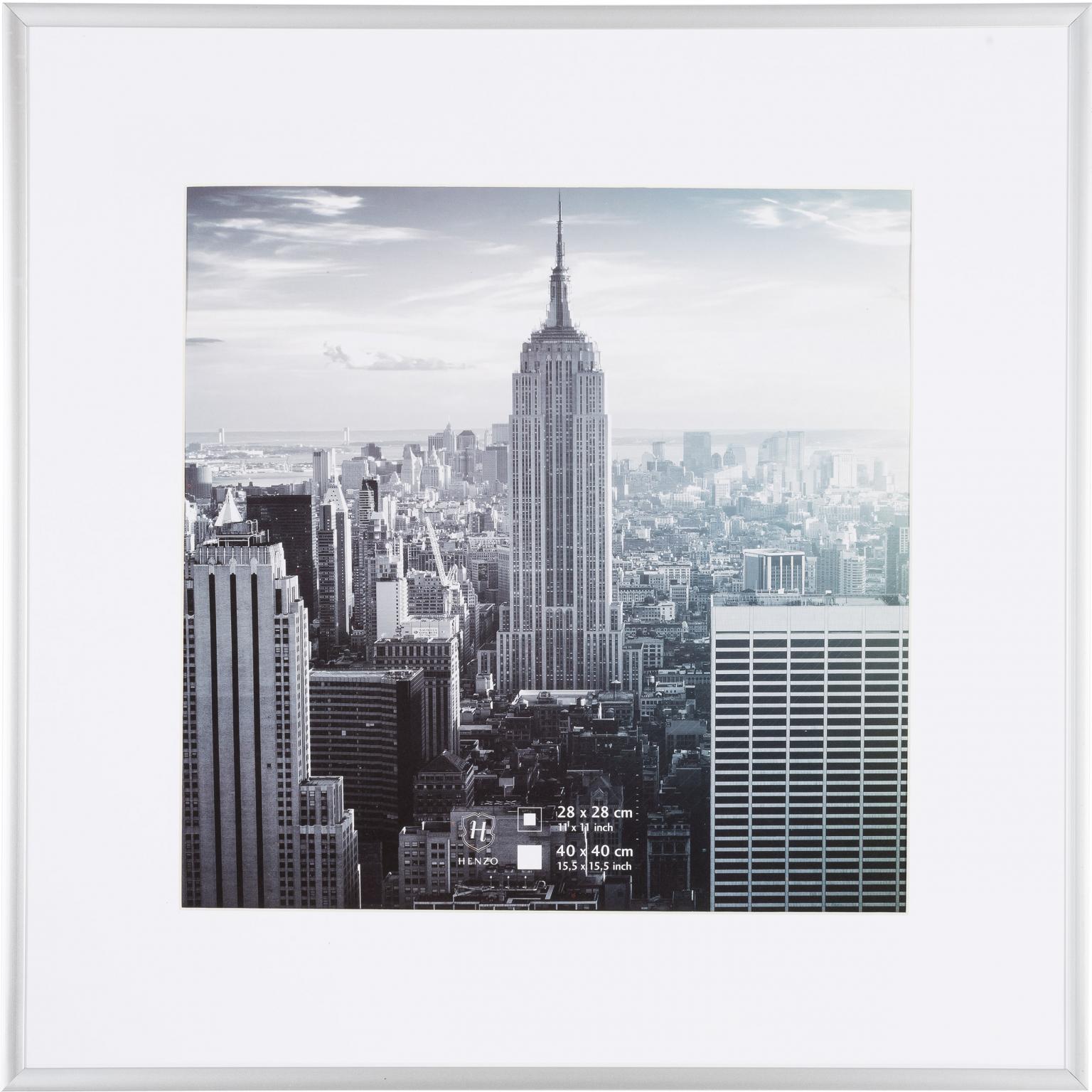 Fotolijst - Henzo - Manhattan - Fotomaat 40x40 cm - Zilver